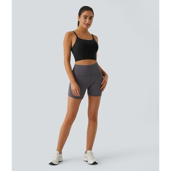 Halara Basic Padded Workout Cropped Tank Top in Black Size M NWT - Picture 5 of 9